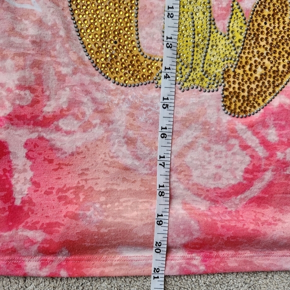 Looney Tunes Frogbox Tweety Bird Pink Peach Burnout T Shirt Graphic Shirt Size L - Picture 9 of 13